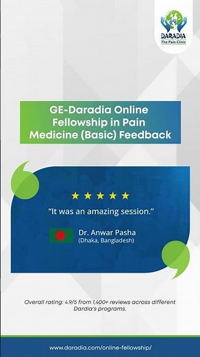 Online Fellowship in Pain Medicine | GE Healthcare–Daradia | 25th Batch Starts 8 April 2026