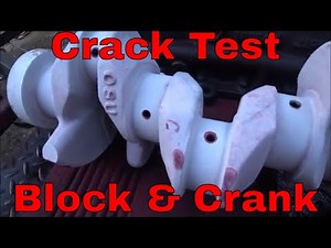 RB25DET Build - Dye Penetrant Crack Testing the Block and Crank