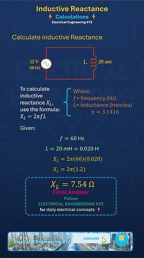 Inductive Reactance Calculations for 20mH at 60Hz ⚡