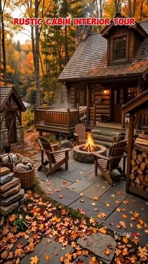 Cozy Cabin Interior Tour 🍂🔥 | Dream Fall Cabin in the Woods #rusticcabin #cozycabin #cabininterior