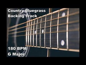 Country Bluegrass Backing Jam Track: 180 / 90 BPM, G Major. Acoustic Guitar & Bass