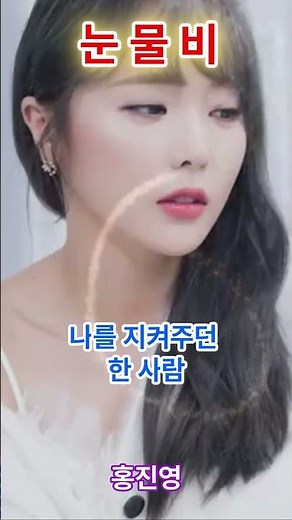 애절한 감성 트로트 #눈물비 (홍진영) 노래가사 큰자막1