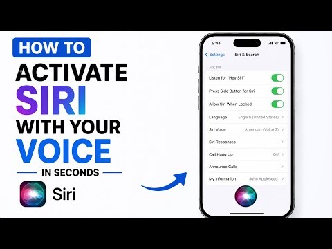 Activate Siri With Your Voice in minutes