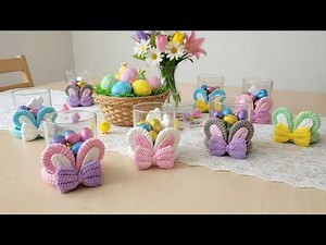 Crochet bunny coaster ✿ Easy EASTER decoration ideas 🐰
