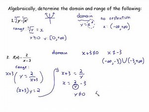 Pre-Calc: Domain and Range II