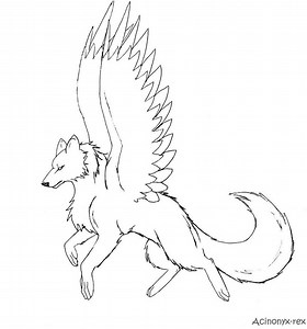 The Best 28 How To Draw A Wolf With Wings Easy