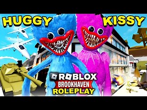[FULL KISAH] HUGGY WUGGY & KISSY MISSY Menyerang BROOKHAVEN!! (Roblox Brookhaven 🏡RP)