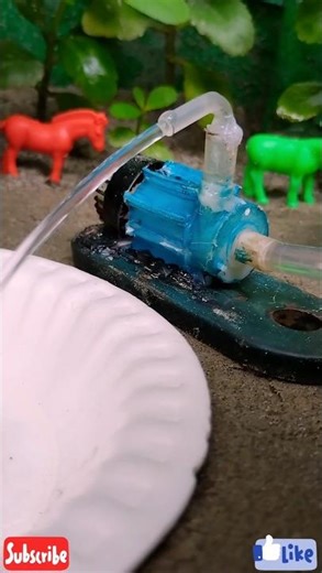 mini hand pump project with motor supply for farm animals drinking Goat.#waterpump #shorts
