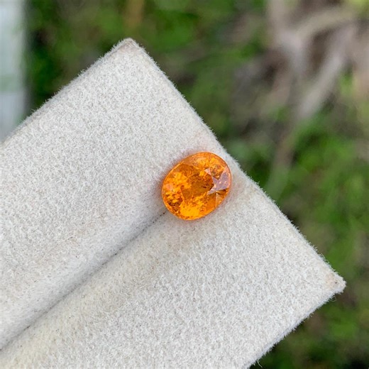 Natural Orange Garnet 1.95 Cts Oval Cut Slightly Included Loose Gemstone Tanzania - Etsy