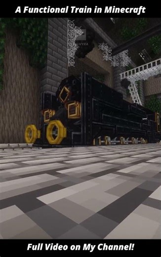 A Functional Train in Minecraft #minecraft #cinematicminecraft #minecraftmods