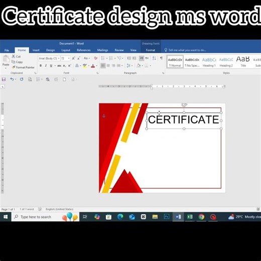Certificate design ms word/certificate kaise banaye ms word per/certificate design/createcertificate