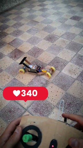 diy handmade remote control car wireless with cardboard