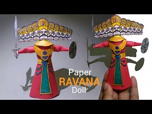 How To Make Paper Ravan At Home | Dussehra Craft | Paper Ravan Easy | How To Make Ravan| CRAFTSWOMAN