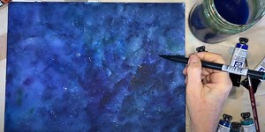 Art Lesson #11: Paint a Winter Night Sky