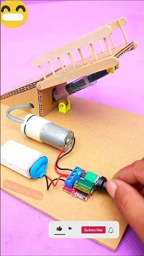DIY Hydraulic Bridge with DC Motor Pump | Amazing Engineering Project