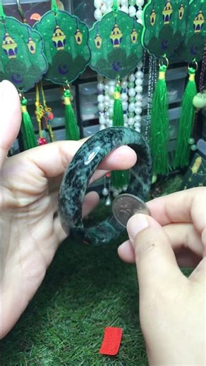 CODE: JG1155 Large Size Grade A (natural colour) Jade Bangle 60mm/16mm