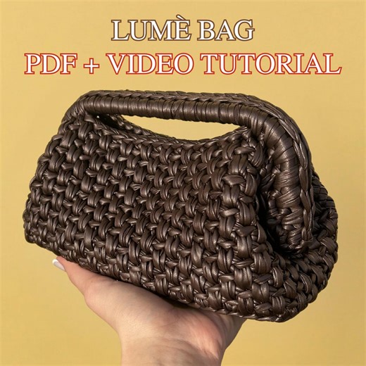 Crochet Clutch Bag Pattern + Video Tutorial, Covered Click Clack Frame Handbag, Beginner Friendly PDF Download - Etsy Australia