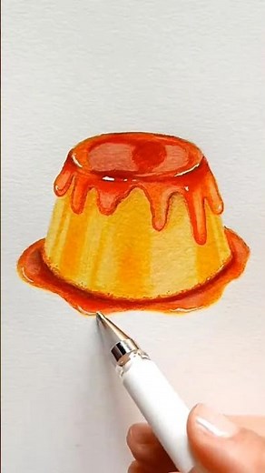 Easy Flan 🍮 | Colored Pencil Tutorial for Beginners #drawing #explore #art #howtodraw