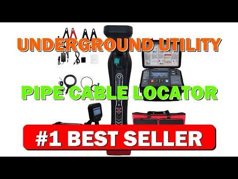 Underground Utility Pipe Cable Locator Underground Cable Identify with Receiver and Tra - B0FMXVJCF4
