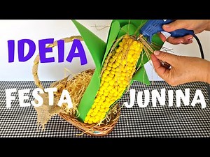 🌽 PASSO A PASSO de COMO FAZER MILHO para DECORAÇÃO DE FESTA JUNINA USANDO GARRAFA PET. DIY.