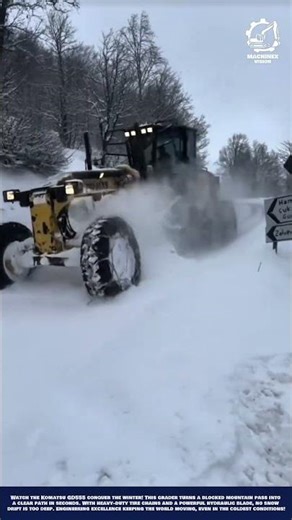 Smart Snow Grading Machine Work for Mountain road maintenance and clearing