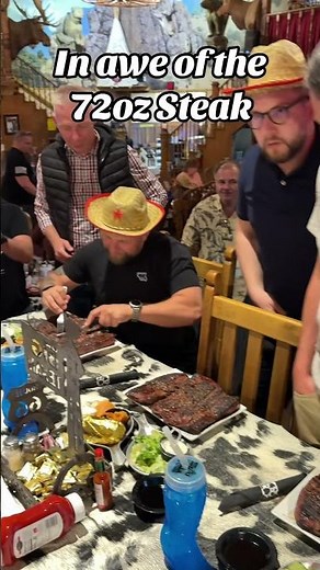 Always exciting times doing the 72oz steak challenge at the Big Texan in Amarillo Texas! 🥩🙌