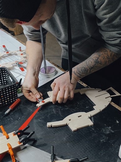 Progress on the 1:2.8 Bocian RC Glider Build