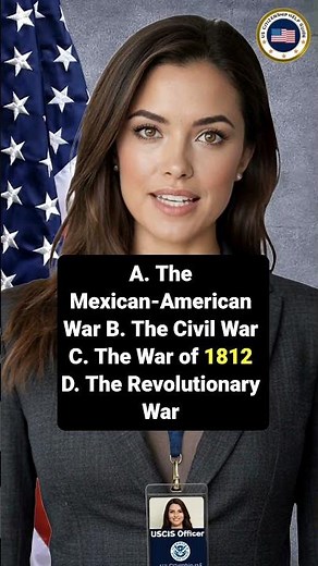 QUIZ 96. What U.S. war ended slavery? 128 Civics Test 2025-2026 US Citizenship N400 Interview USCIS