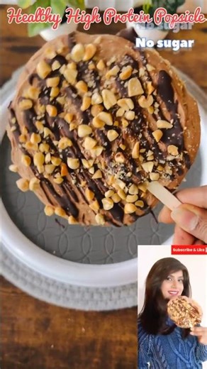 Healthy High Protein Popsicle #easy #fitfood #foodie #highprotein #chocolatelovers #viral #healthy