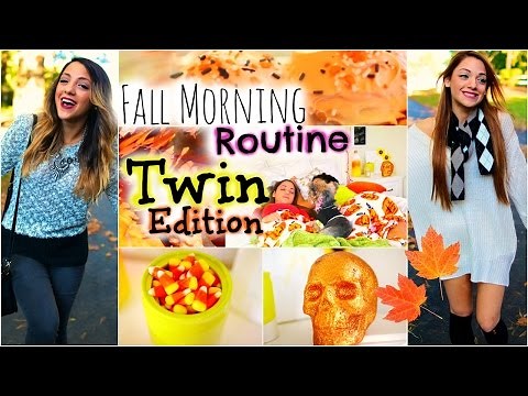 Niki and Gabi's Fall morning routine 2014 | Twin Edition