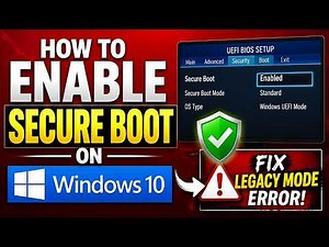 How to Enable Secure Boot in Windows 10/11| Fix Legacy ROM & Secure Boot Errors | ASUS, HP, Dell,