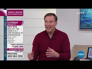 RCA 10.1" HD 32GB 2in1 Tablet with Windows 10 and Keyboa...