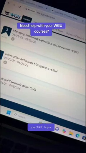 Your WGU assignments helper. #wgu #wgucybersecurity #wgunursing #wguproctoredexam #wguhelp