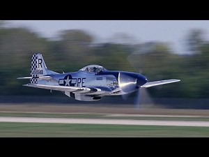 20 - P-51 Mustangs take-off! HUGE formation of humming Merlins fill the air!