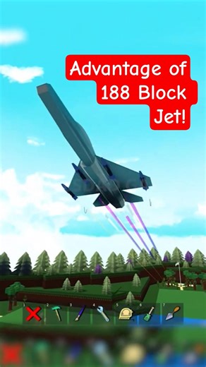 Roblox Build a Boat for Treasure 188 Block Fighter Jet advantage? less lag fast load #babft #roblox