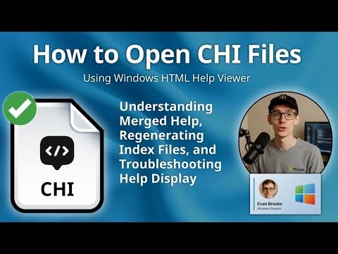 How to Open CHI Files (Windows HTML Help Viewer)