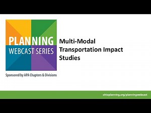 Multi-Modal Transportation Impact Studies