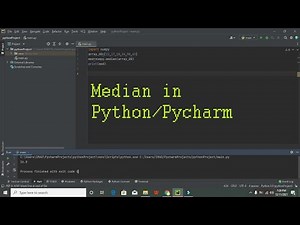 how to get median in pycharm | how to take median in python | finding median value in pycharm/python