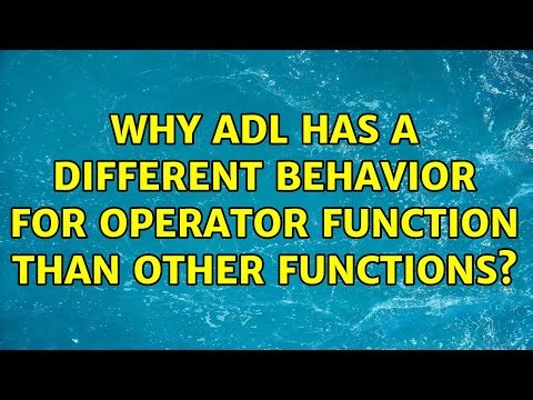 Why ADL has a different behavior for operator function than other functions?