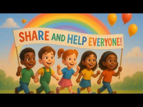 🌈 Share and Help Everyone | ✨ Together We Can | Kids Song About Kindness