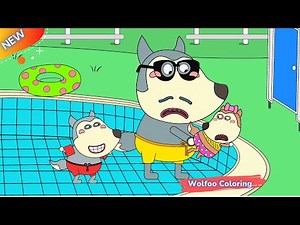 Lucy Learns to Swim With Mr Wolf - Wolfoo fanmade Coloring Story