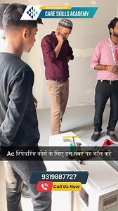 6.4K views · 85 reactions | Learn AC installation, repair, and maintenance. Hands-on training, certification, and placement assistance. Affordable fees, short-term course. Start your career in HVAC today! #ACRepairing #HVACCourse #ACTechnician #SkillDevelopment #CareerOpportunities #ShortTermCourse #ACRepairTraining #HVACJobs #TechnicalSkills #AdmissionOpen #careskillsacademy #acrepairingcourse | Care Skills Academy | Facebook