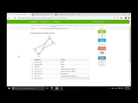 IXL K7: Proving Triangles Congruent by SSS, SAS, ASA, and AAS (Geometry)