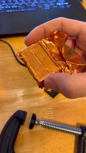 3D Printed Stencil with copper tape for PCB first test #3dprinting #pcb