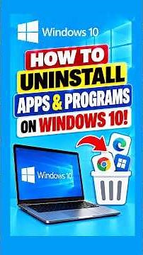 How to Uninstall Apps & Programs on Windows 10! #Shorts #windows11