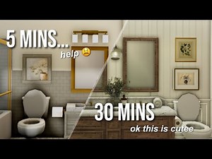 Building a Bathroom in BLOXBURG in 5, 15, and 30 MINUTES