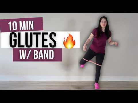 10 Min INTENSE Resistance Band Glutes Workout – At Home, No Talking