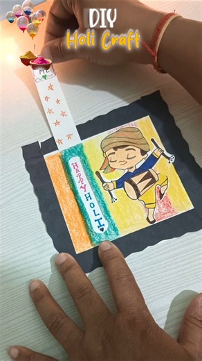 PULL ME HOLI CARD DIY 🌈✨ | INTERACTIVE HOLI CRAFT IDEA ✨🩷