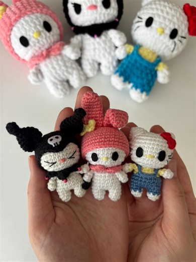 Amigurumi Crochet Keychain Pattern: 3-in-1 Set (english-pdf) - Etsy