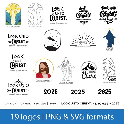 Youth Theme 2025 LDS Logos in SVG and PNG | Doctrine and Covenants 6:36 | Look Unto Christ | Lds Trek | Lds Girls Camp | Digital Download - Etsy